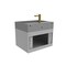 Castello Usa Amazon 24-inch Gray Vanity Set with Gray Top and Gold Handles CB-MC-24G-GLD-2056-GR - alternate 7